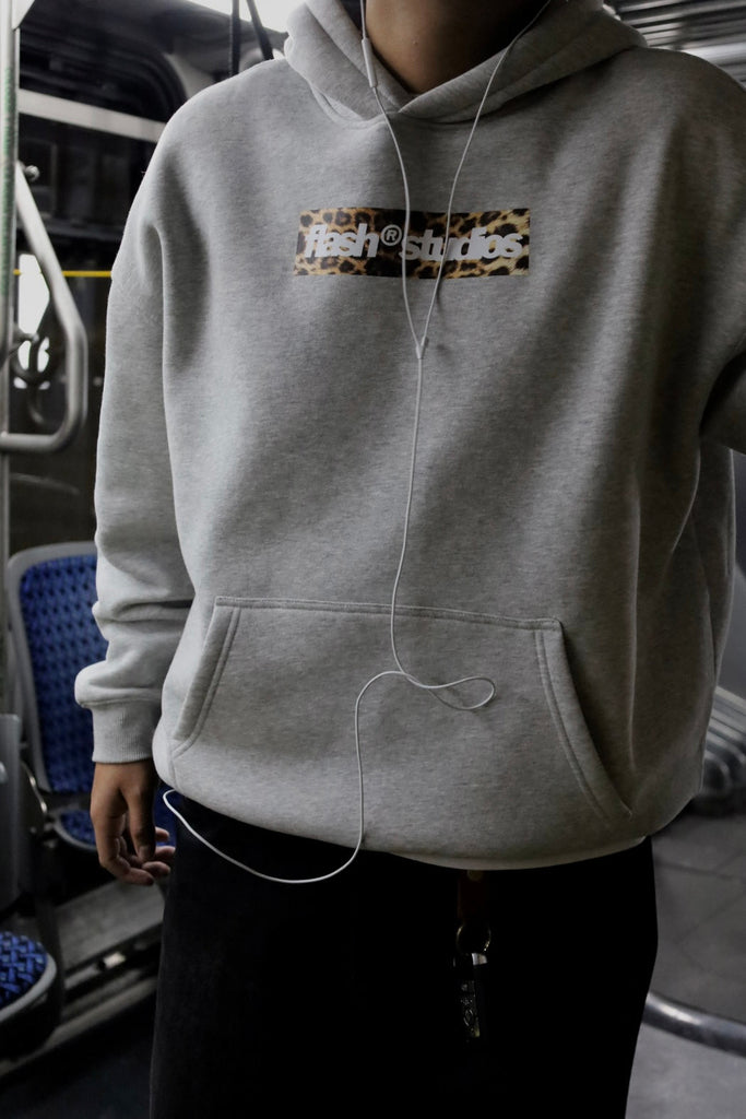 Grey Leopard Box Hoodie