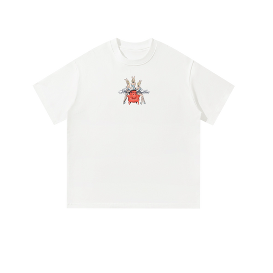 Retro Bunny Squad White T-shirt