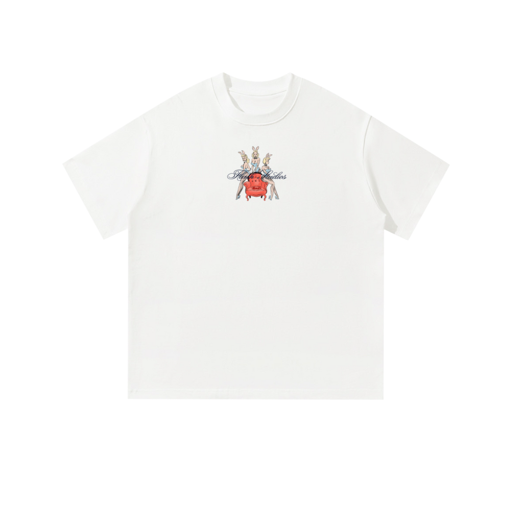 Retro Bunny Squad White T-shirt