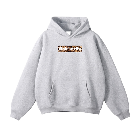 Grey Leopard Box Hoodie