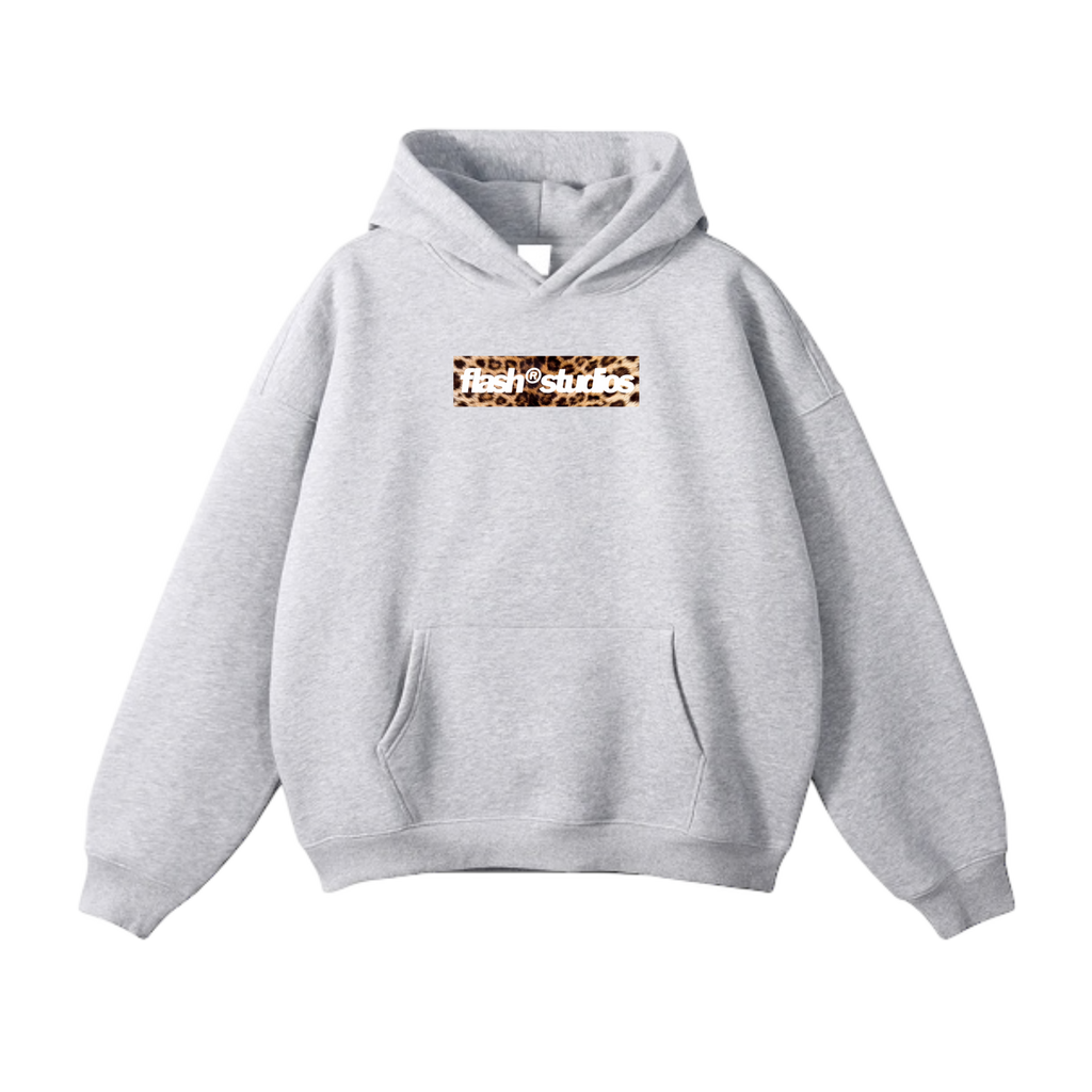 Grey Leopard Box Hoodie
