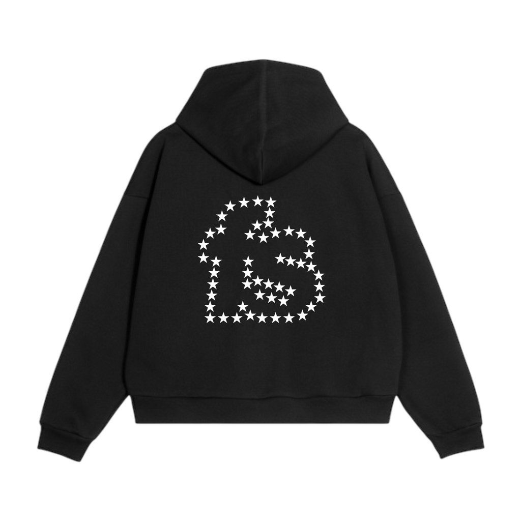 Contrast Plaid Boxy Zip Hoodie