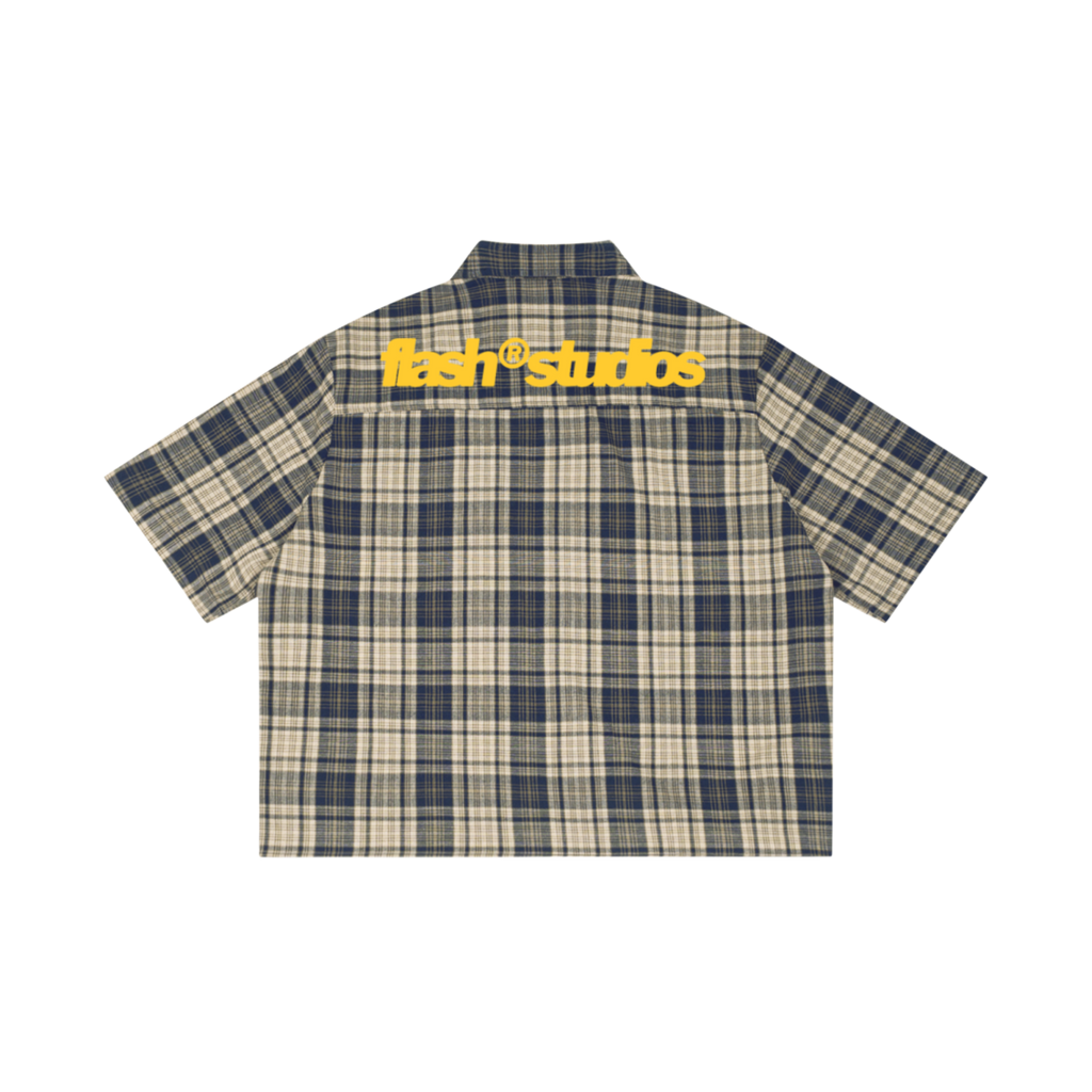 Flash Blue Plaid Boxy Shirt