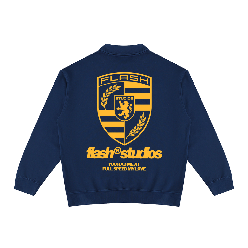 Blue Hour Polo Collared Sweatshirt